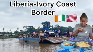 I crossed the Longest River in Liberia to eat Attieke in Ivory Coast🇱🇷 🇨🇮 [upl. by Adiasteb]