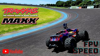 Traxxas Maxx 4s V2 Speed Tests  Velodrome Speed Runs [upl. by Sil]