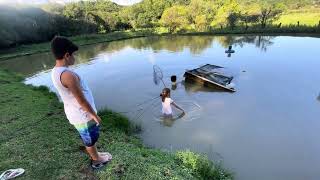 SOLTAMOS OS PEIXOS E MONTAMOS A PISCINA PARA AS CRIANÇAS [upl. by Ajim]