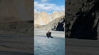 Hunza hussaini bridge part 2 shorts travel hunza adventure [upl. by Colas]