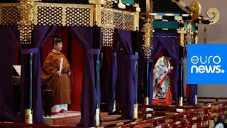 Watch Japanese emperor publicly proclaims his enthronement in centuriesold ceremony [upl. by Enwad]