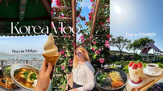 KOREA VLOG • fun days in Mokpo and visiting Gwangju • lots of food cafes Hope World Rose Garden 🌹 [upl. by Eiger]