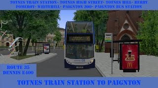 Omsi 2 BOTW 35 Totnes Train Station to Paignton Dennis Enviro Citybus 400 Trident 2002 [upl. by Garv]