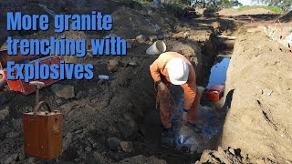 More Granite trenching with Explosives [upl. by Aizirtap]