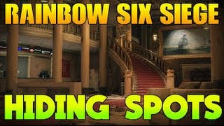 Rainbow Six Siege HIDING SPOTS MAPA BANCO [upl. by Arekat]