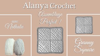 Assembler des Granny Square  Crochet Parfait [upl. by Uhn]