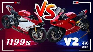 Ducati Panigale V2 vs Ducati Panigale 1199s Is the V2 better [upl. by Etnohs]