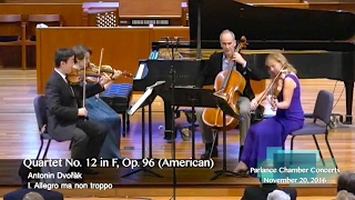 The New York Philharmonic String Quartet performs Dvořák’s American Quartet [upl. by Aleit]