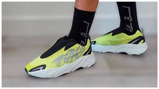 YEEZY 700 MNVN Laceless Phosphor Review  On Feet [upl. by Atirehgram]