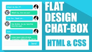 Flat Design ChatBox  HTML amp CSS [upl. by Akino22]