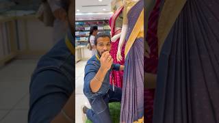 Easy way to sarees draping pothyspriya saree sareedraping fashion pothyssilksarees tamil [upl. by Toulon164]