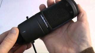 Audio Technica AT2020 USB Condenser Microphone Review [upl. by Tamas614]