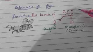 Mediators of pain with super easy mnemonic [upl. by Amle157]