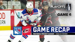 Gm 6 Rangers  Hurricanes 516  NHL Highlights  2024 Stanley Cup Playoffs [upl. by Gowrie]