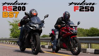 2023 Bajaj Pulsar RS200 Bs7 vs Pulsar F250 Drag Race [upl. by Hootman390]