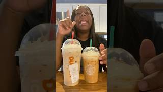 Starbucks VS Dunkin Donuts foodie fastfood starbucks dunkindonuts subscribe [upl. by Schaumberger]