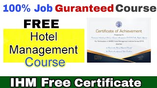 Free Online Hotel Management Course with Certificate  Free Hospitality Courses Online [upl. by Dronski260]