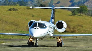 Bombardier Learjet 31a Pousando com Vento Forte [upl. by Ahsenav]