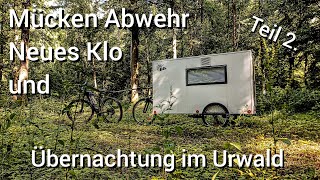 Fahrradwohnwagen Wald Übernachtung an einer Quelle Teil2 [upl. by Roer]