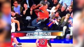 Dad SAVES daughter at Knicks  Bulls game 121113 [upl. by Peer]