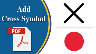 How to add cross symbol in a pdf file using adobe acrobat pro dc  Create a Dashed Line in a PDF [upl. by Artenal]