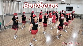 Bomberos｜Line Dance by Marja Urgert｜Demo amp Walk Through║消防員｜排舞｜含導跳｜4K [upl. by Inig]