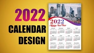 How to Create Calendar Design in CorelDraw  Calendar Design 2022 [upl. by Alejo]