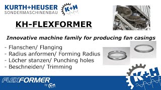 KURTH  HEUSER FLEXFORMER  Randbearbeitungsmaschine für Ventilatorengehäuse [upl. by Nohtiek]