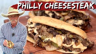 Classic Philly Cheesesteak with a Cowboy Twist Plus Homemade Cheese Sauce [upl. by Alleynad844]