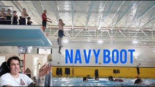 NEW Navy Bootcamp Abandon Ship Drill and Swim Test  reaction [upl. by Chiaki]