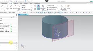 NX 120 Tutorial Tamil 20  Project Curve  Sketch  NX  Unigraphics [upl. by Gruchot]