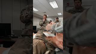 Relieving tension pneumothorax with a needle decompression thoracostomy SFAB Military shorts [upl. by Nebur326]