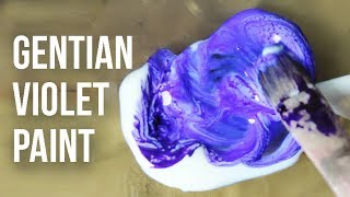 Making Acrylic and Oil Paint from Gentian Violet Crystal Violet [upl. by Adnolrehs]