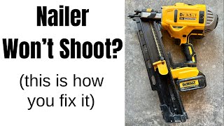 How To Fix a Dewalt Framing Nailer QUICK amp EASY [upl. by Ennylyak697]