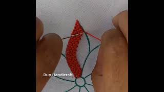 trellis stitch flower design hand embroidery Tutorial stitching and knitting tutorial for beginners [upl. by Golanka540]