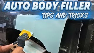 How to properly use auto body filler bondo for dent repair mix apply and block to perfection [upl. by Ainattirb]