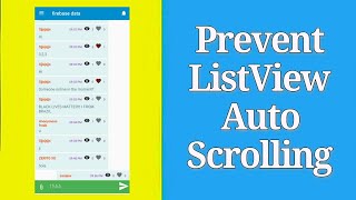 Prevent ListView Scrolling to 0 position on Button Click [upl. by Okime]