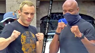 JULIO CESAR CHAVEZ JR VS ANDERSON SILVA  FULL WEIGHIN amp FACE OFF [upl. by Aleihs]