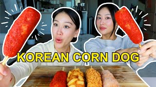 🔥HOT CHEETOS CHEESY KOREAN CORN DOGS😋  MUKBANG [upl. by Latoya732]