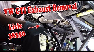 VW GTI Exhaust Removal Install Part 1 of 2 [upl. by Dorison]