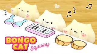 DIY BONGO CAT SQUISHY How to Make Hitohada Gel Squishies [upl. by Notserp796]