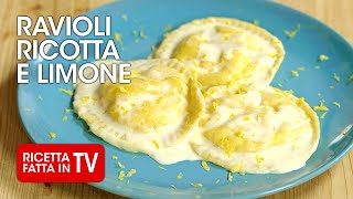 RAVIOLI RICOTTA E LIMONE di Benedetta Rossi 🍋 Ricetta TV Fatto in Casa per Voi [upl. by Chadabe]