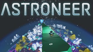 Astroneer  Ep 13  Space Surfing from Bridge to Moon  Lets Play Astroneer Gameplay [upl. by Erdda875]