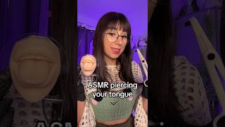 POV giving you a tongue piercing ASMR 👀 asmr shortsviral asmrsleep asmrsounds [upl. by Ademla995]