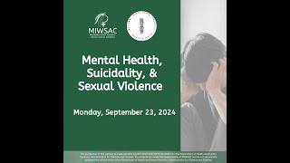 Mental Health Suicidality amp Sexual Violence [upl. by Assyle]