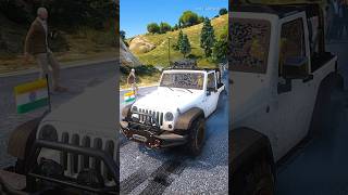 FRANKLIN CHALLENGED MODIFIED MAHINDRA THAR FOR TUG OF WAR WITH THAR shortsvideo gta5 shorts [upl. by Jodoin767]