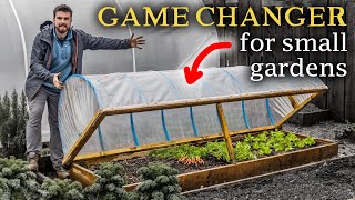 How to Build a STRONG Hinged Hoop House for Raised Beds [upl. by Llenehc229]