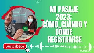 Mi Pasaje 2023 CONVOCATORIA ¿Cómo Dónde Registrarse [upl. by Kiefer]