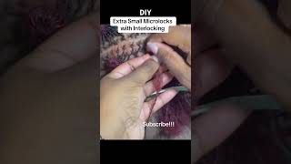 DIY MICROLOCS INSTALL INTERLOCKING METHOD  EXTRA SMALL  PART ONE IS LIVE NOW microlocs interlocs [upl. by Analaf]