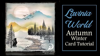 Lavinia World  Autumn Winter Card Tutorial  Lavinia Stamps  Pipin LAV581 [upl. by Eisele]